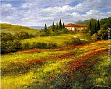 Landscape with Poppies I by Heinz Scholnhammer